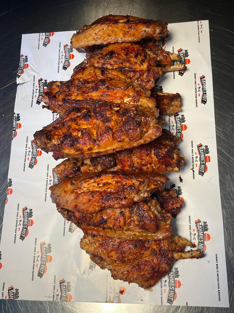 Freshly grilled chicken from Rahmies Hut kitchen